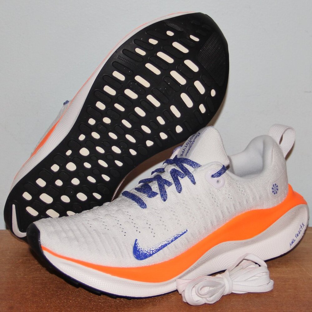 Nike ReactX Infinity Run 4 Blueprint Running Mens 7 White Blue Orange